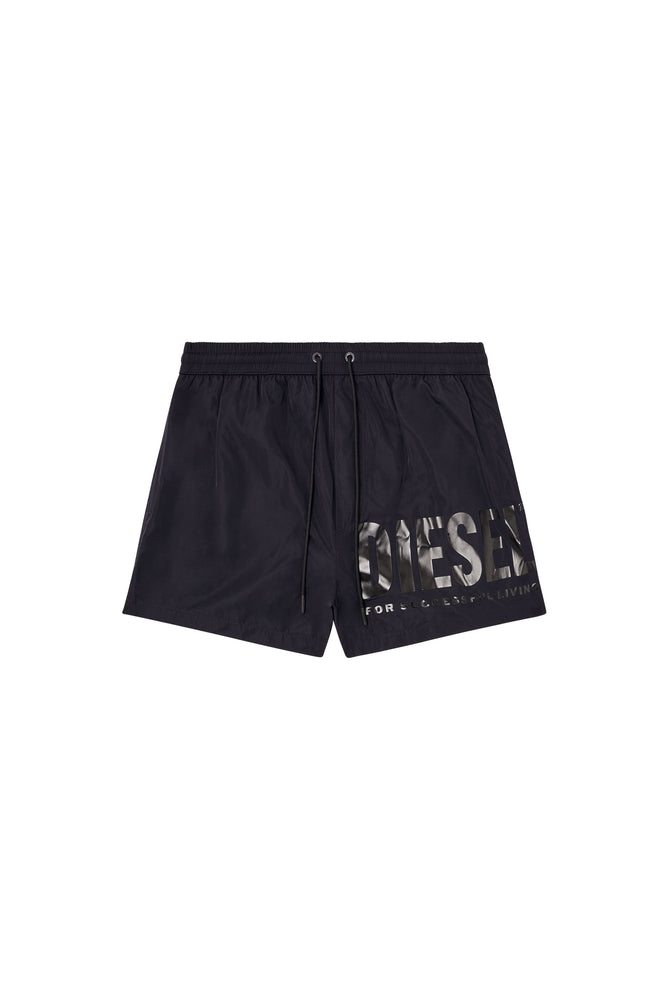 Mid-length swim shorts with logo print (3)