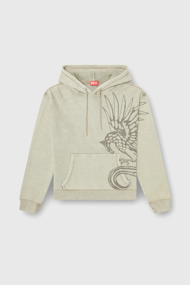 Hoodie in textured cotton mesh (3)