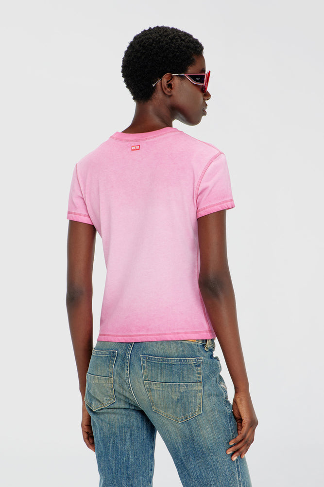 Slim T-shirt with dévoré Phoenix (1)