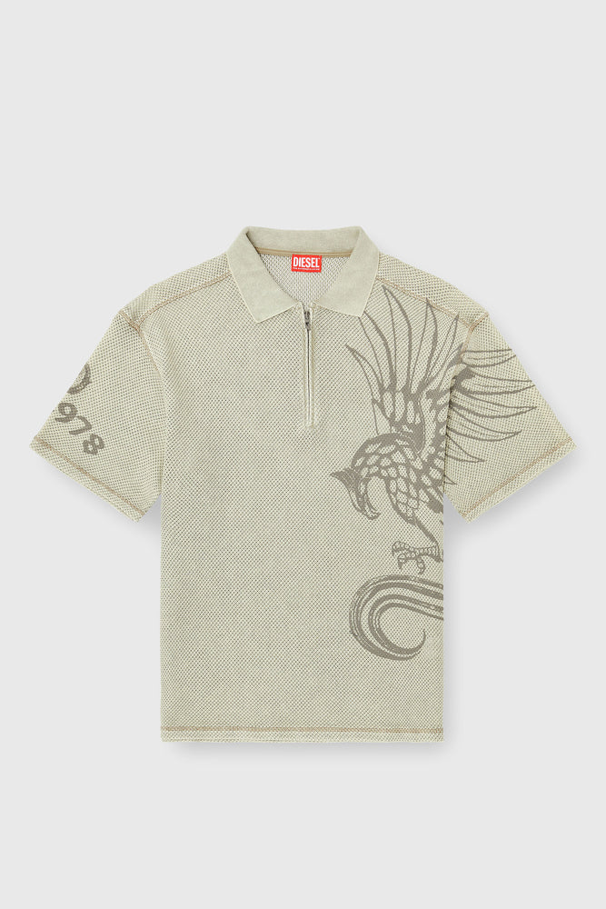 Mesh-jacquard polo shirt with Phoenix print (3)