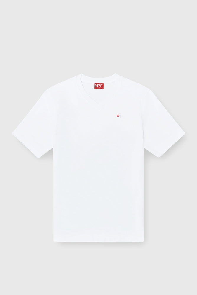 V-neck T-shirt with micro logo embroidery (3)