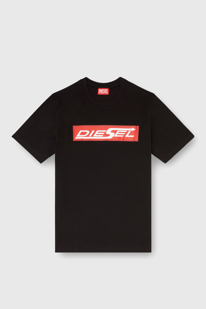 Cotton T-shirt with Diesel logo print (3)