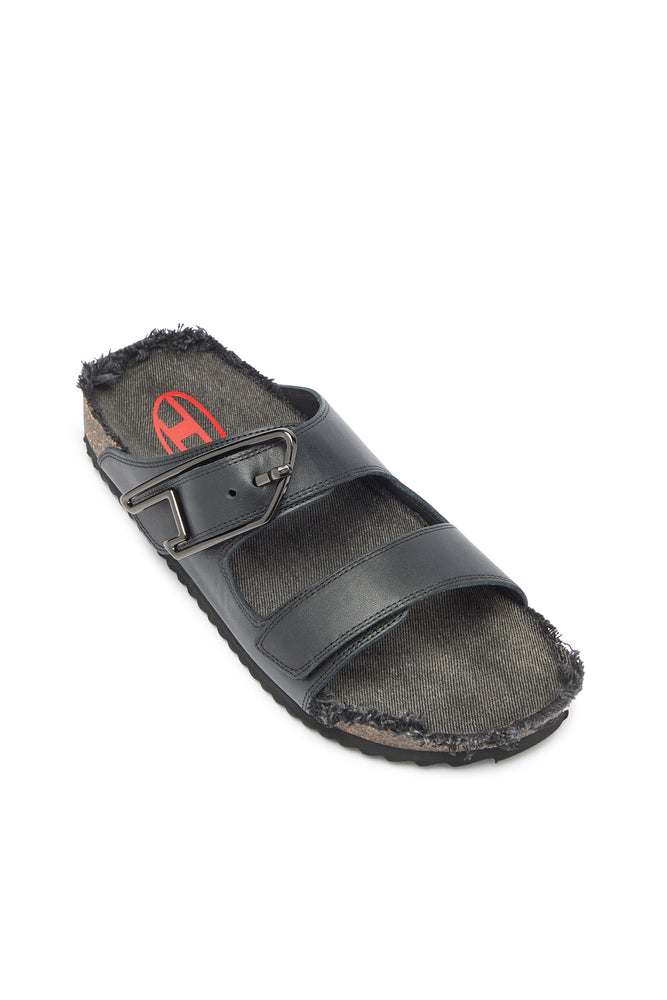 D-Woodstock - Leather slide with cork footbed (5)