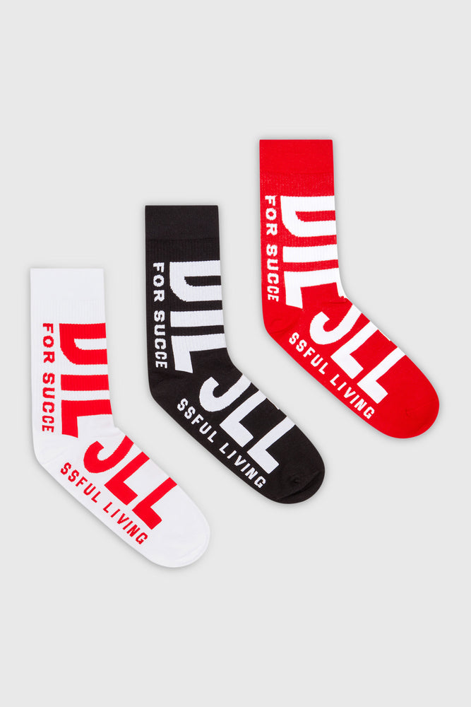 Three-pack of maxi logo socks