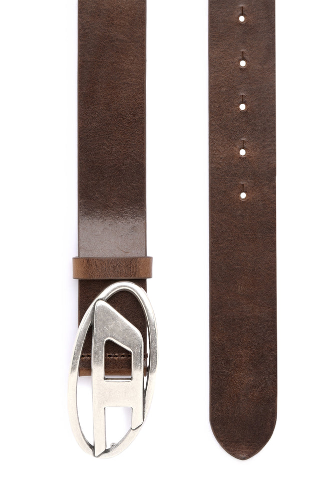 Leather belt with D buckle (1)