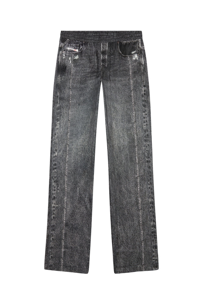 Track pants with denim print (3)
