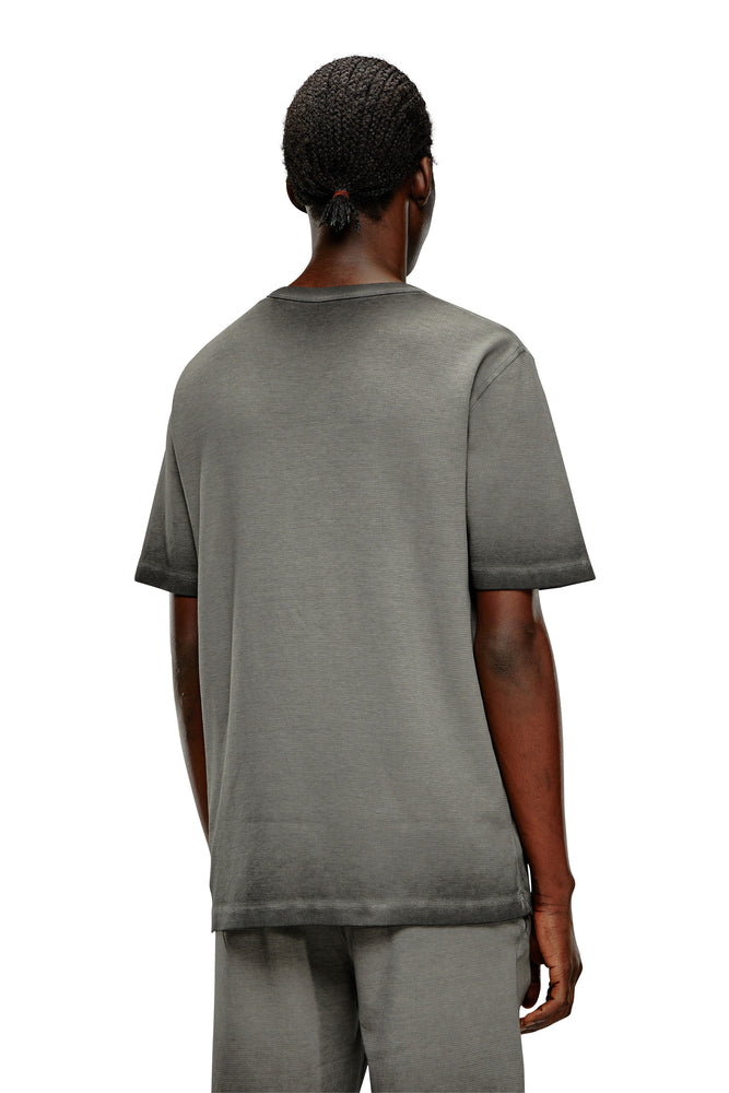Waffle T-shirt with embroidered logo (1)