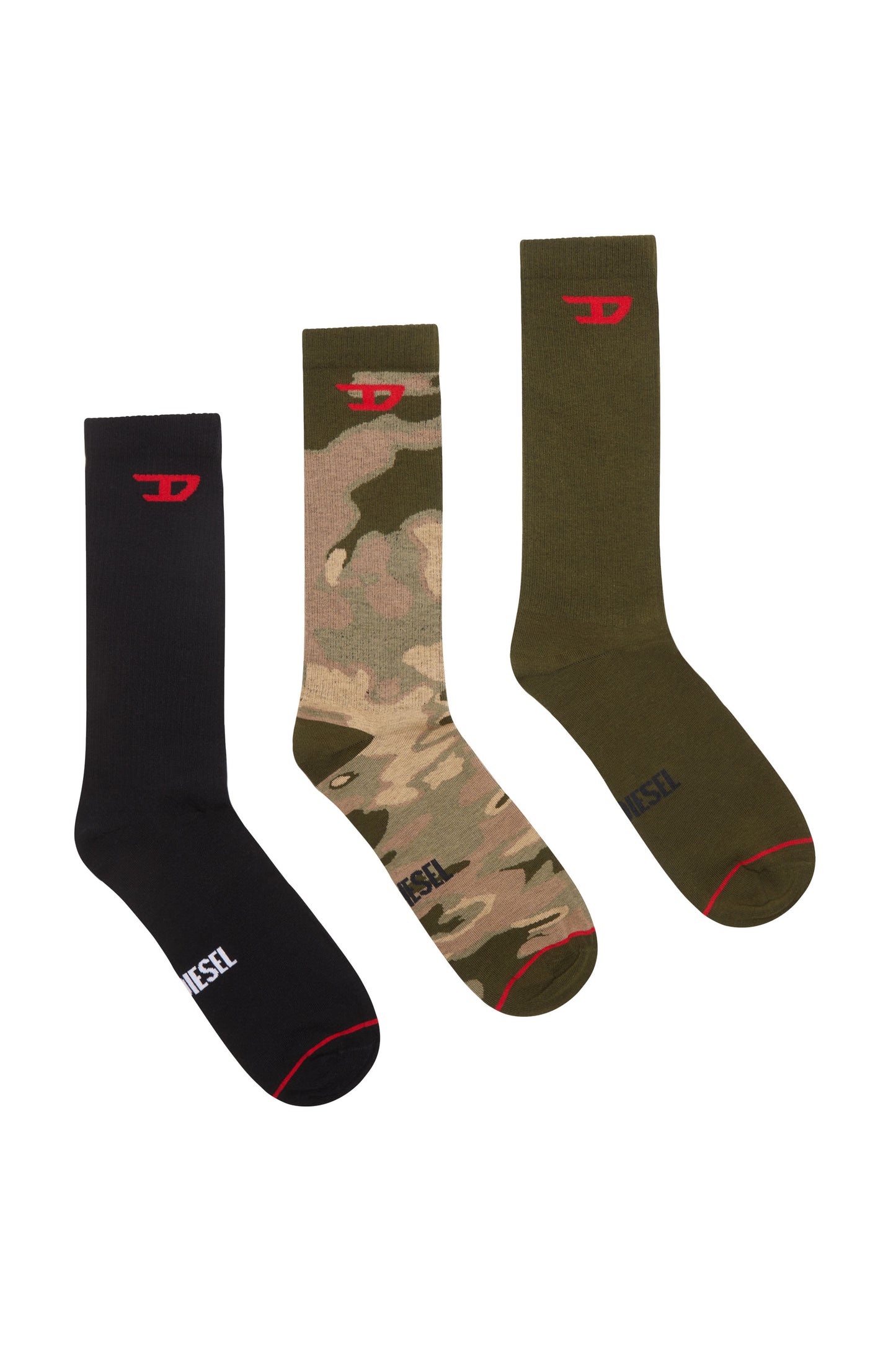 Three-pack of plain and patterned socks & 8059038642180 & 8059038642173 & 8059038642197