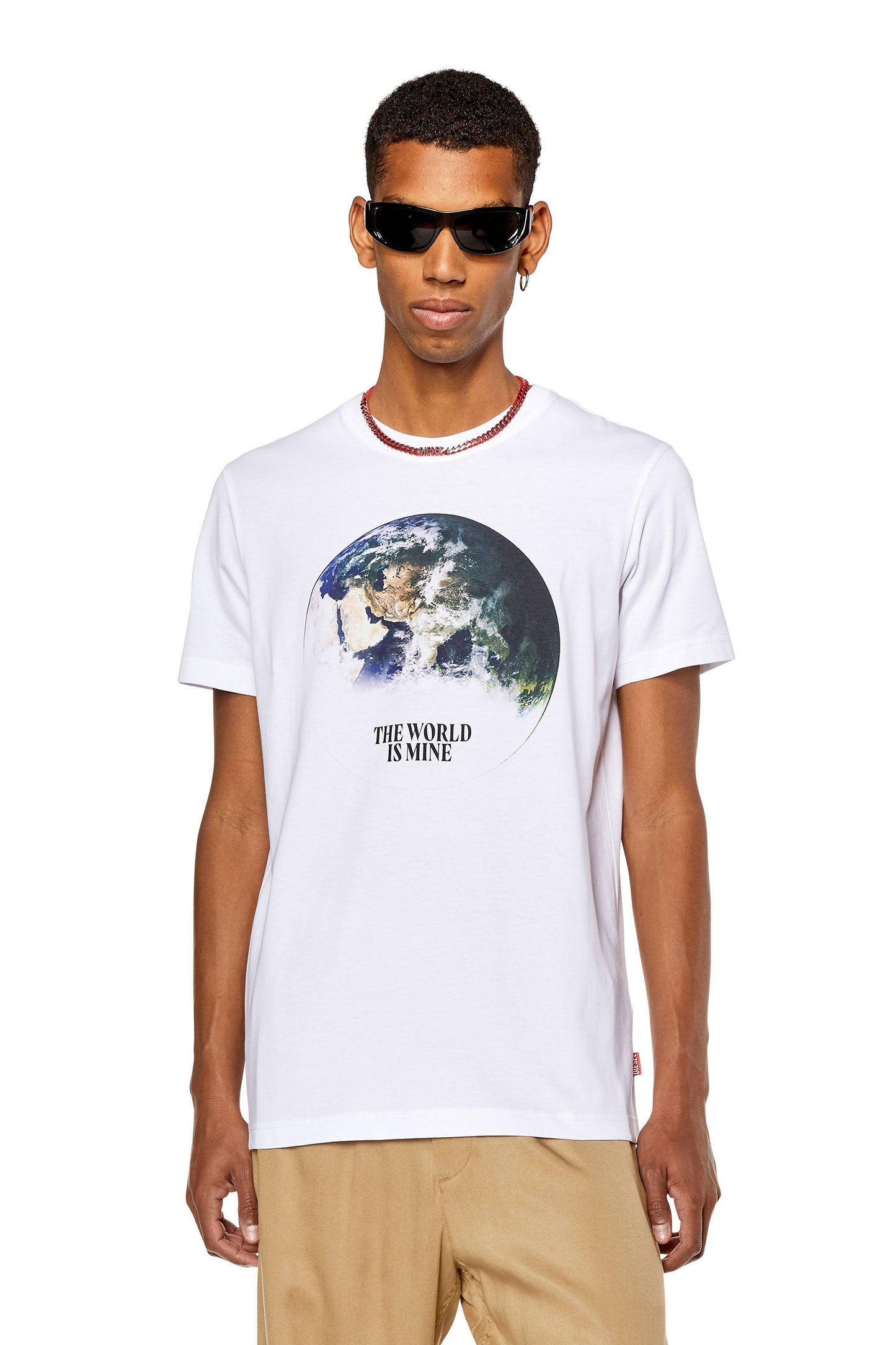 T-shirt with digital globe print & 8059038681783 & 8059038681769