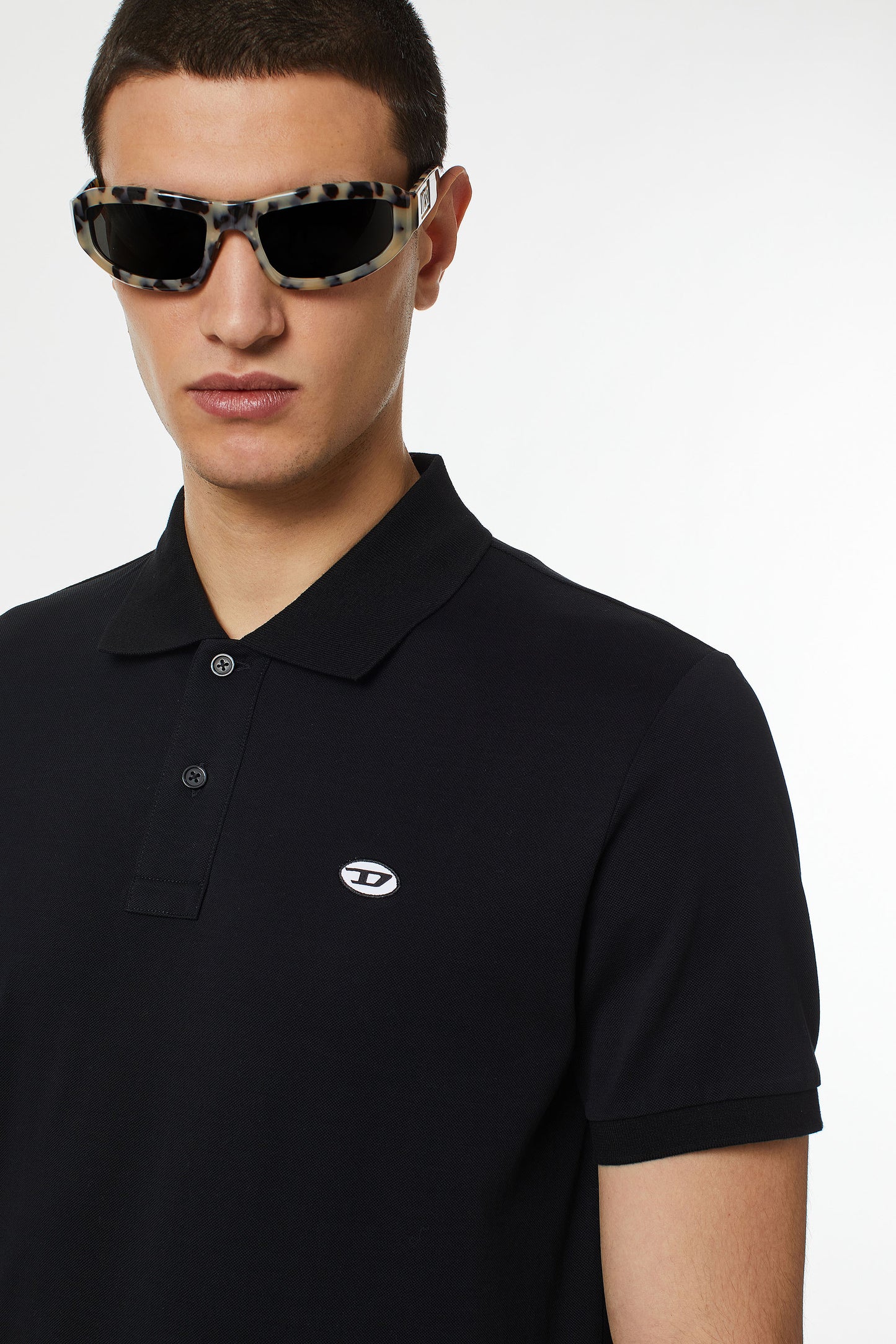 Polo shirt with oval D patch (2)