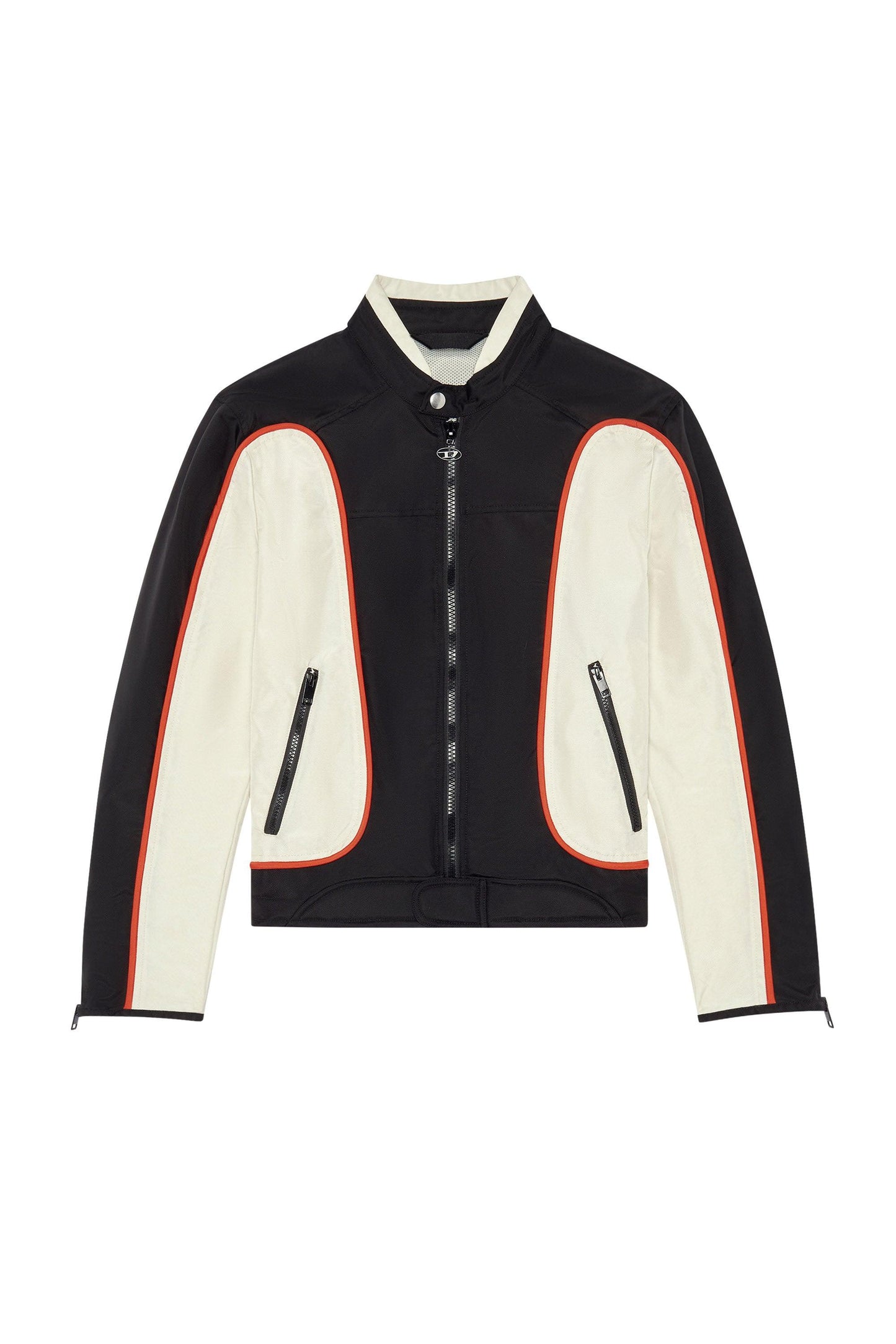 Biker jacket in colour-block nylon (4)