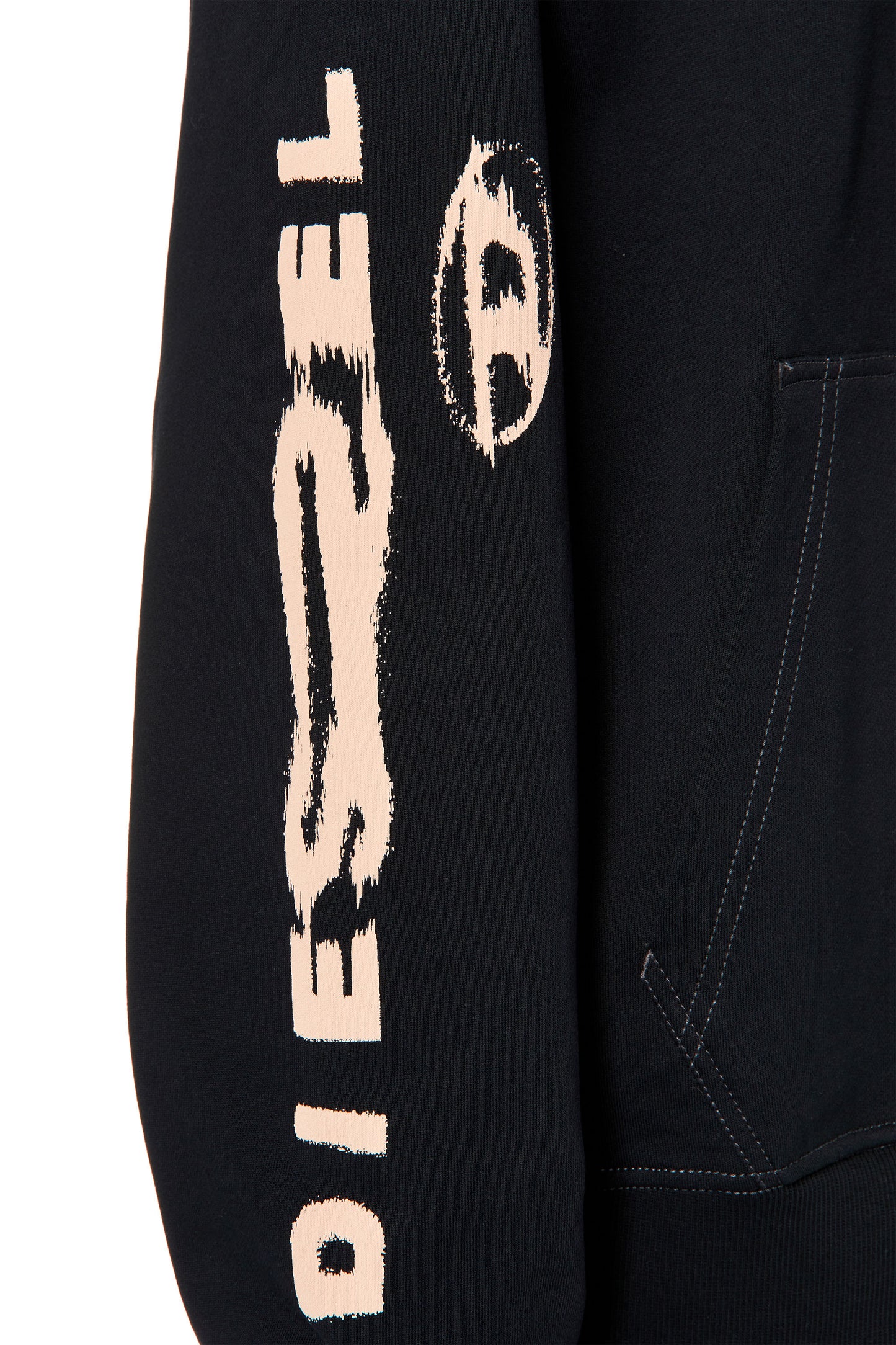 Hoodie with blurry logo prints (2)