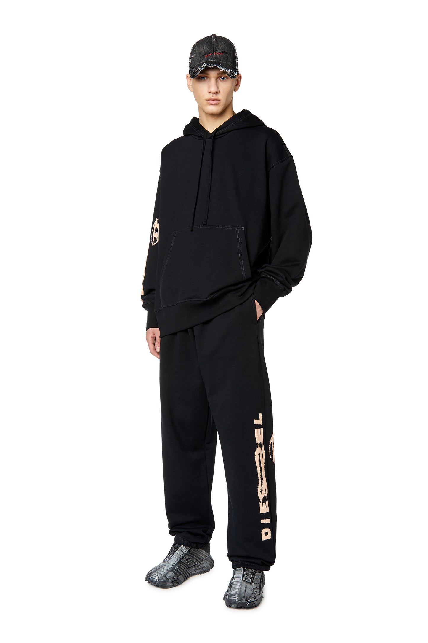 Track Pants with distorted Diesel print (3)