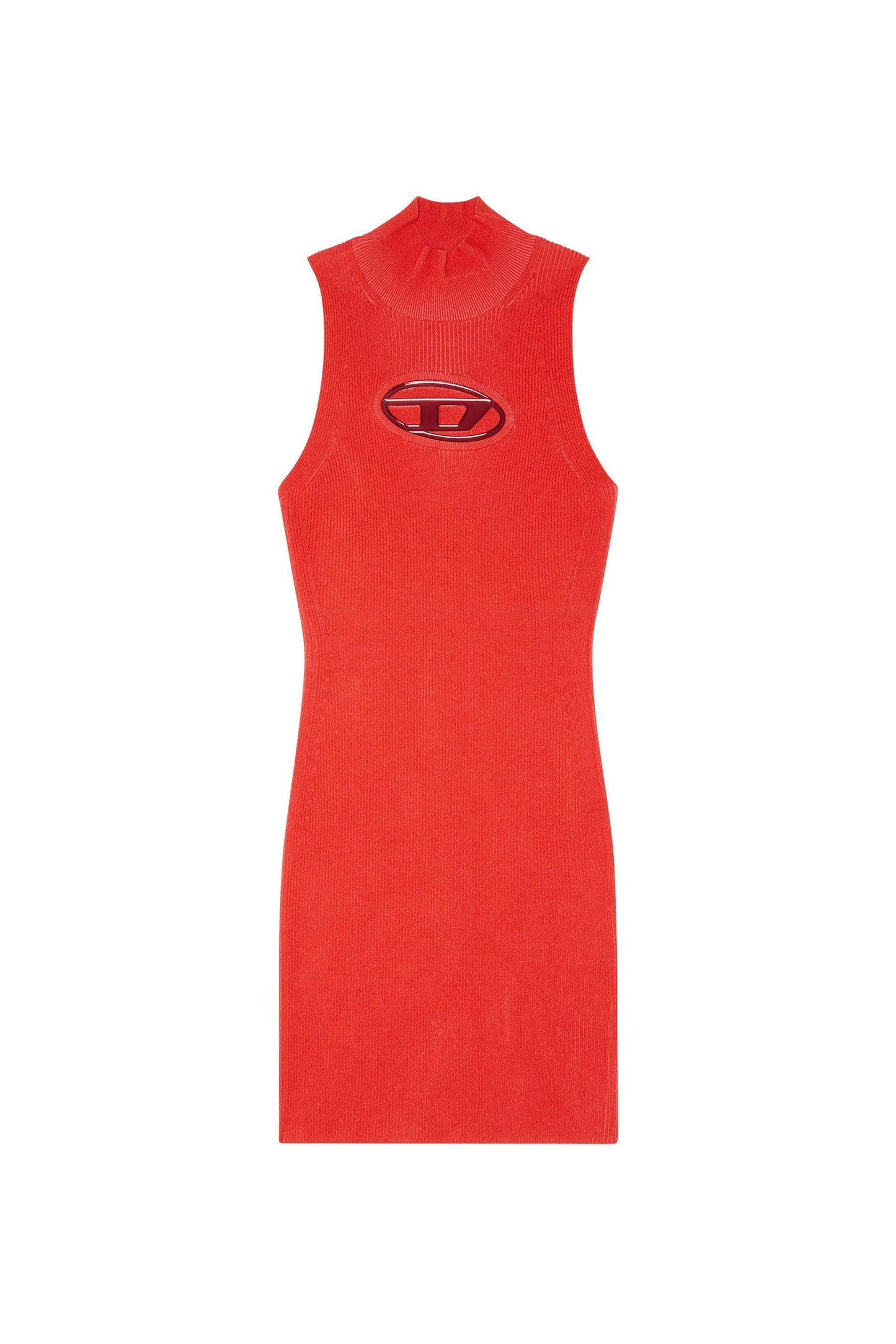 Short dress with cut-out and logo plaque (2)