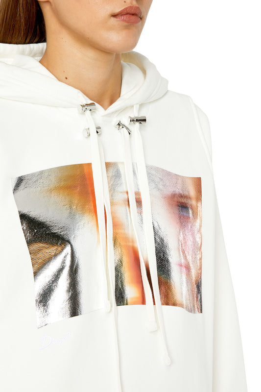 Hoodie with printed foil panel (2)