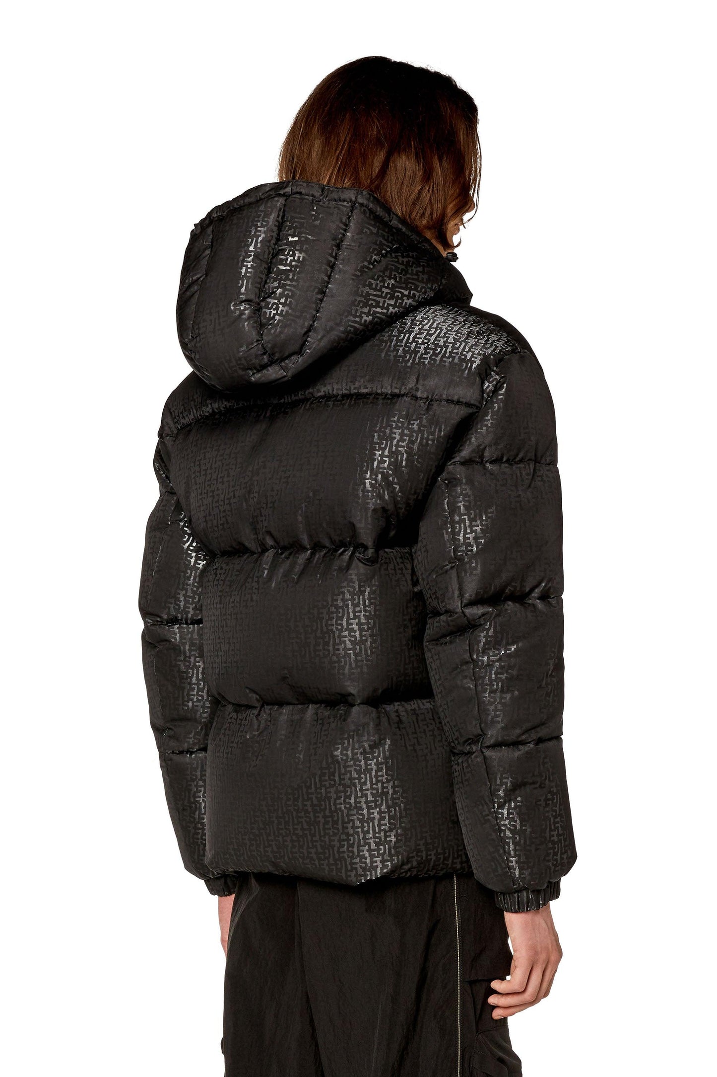 Puffer jacket with monogram motif (1)