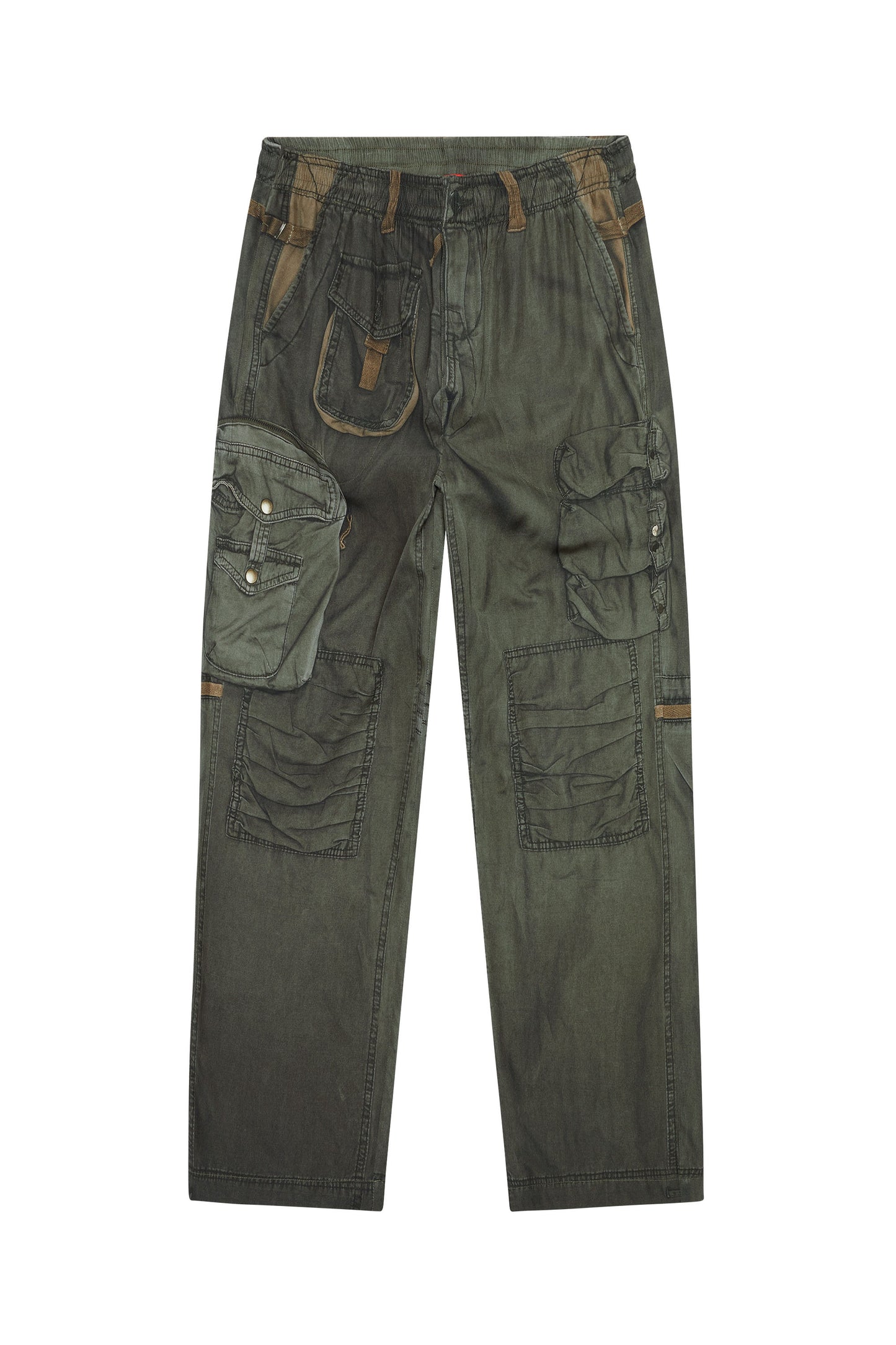 Trompe l'oeil trousers with military print (3)