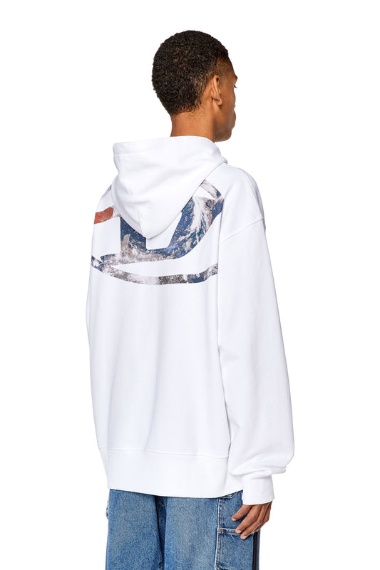 Hoodie with Planet logo print (1)