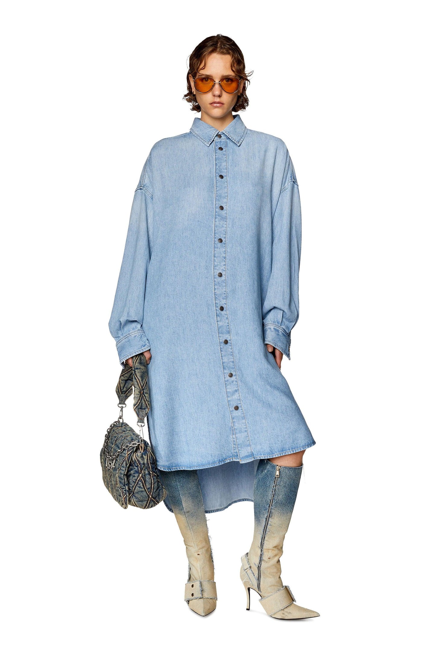 Oversized denim shirt dress & 8059038726620