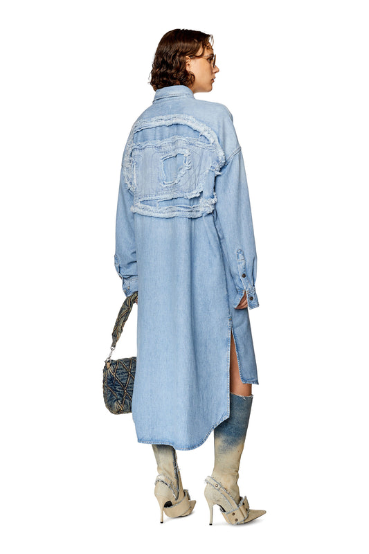 Oversized denim shirt dress (1)