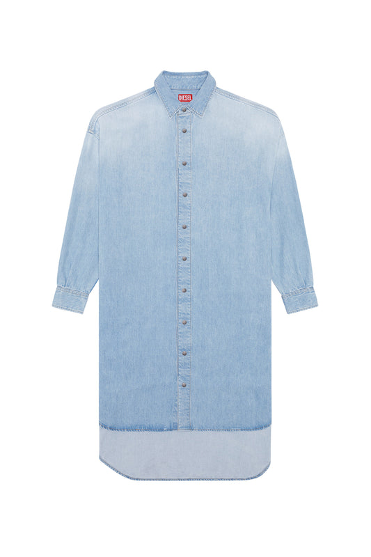 Oversized denim shirt dress (2)