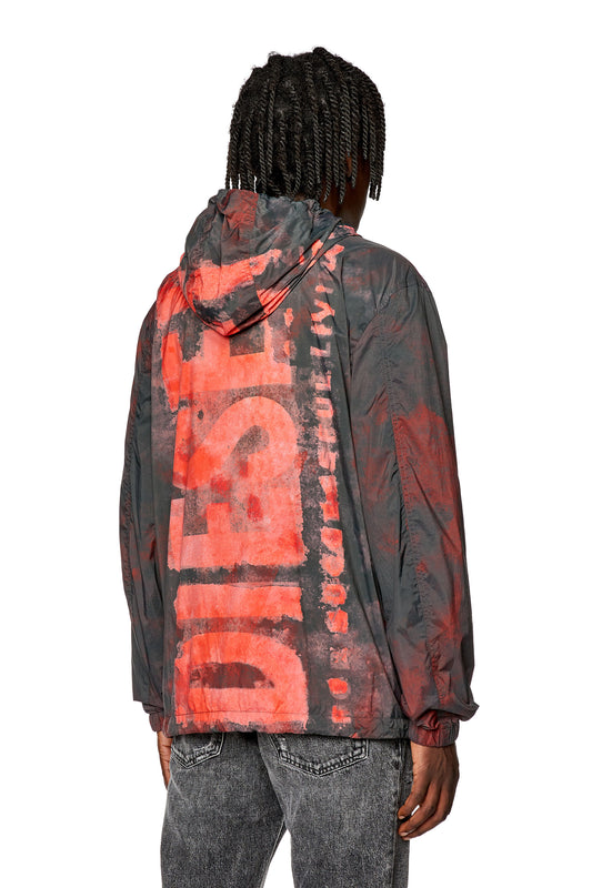 Watercolour-effect windbreaker with logo (1)