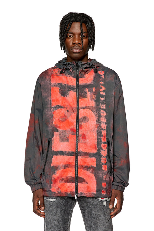 Watercolour-effect windbreaker with logo (2)