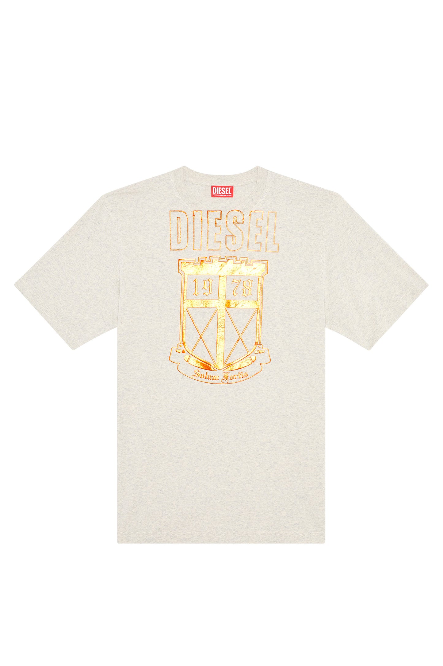 T-shirt with metallic Diesel crest print (3)