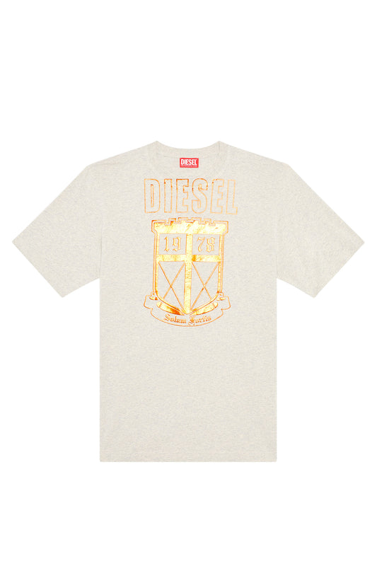 T-shirt with metallic Diesel crest print (3)