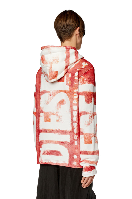 Watercolour-effect logo hoodie (1)