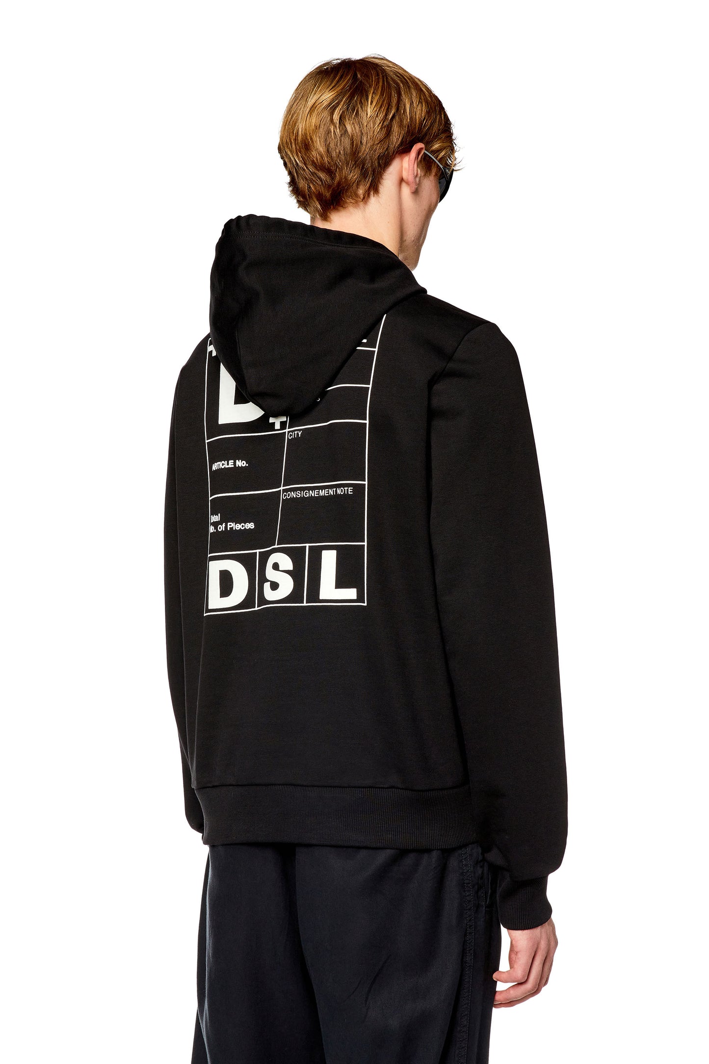 Hoodie with logo chart print (1)