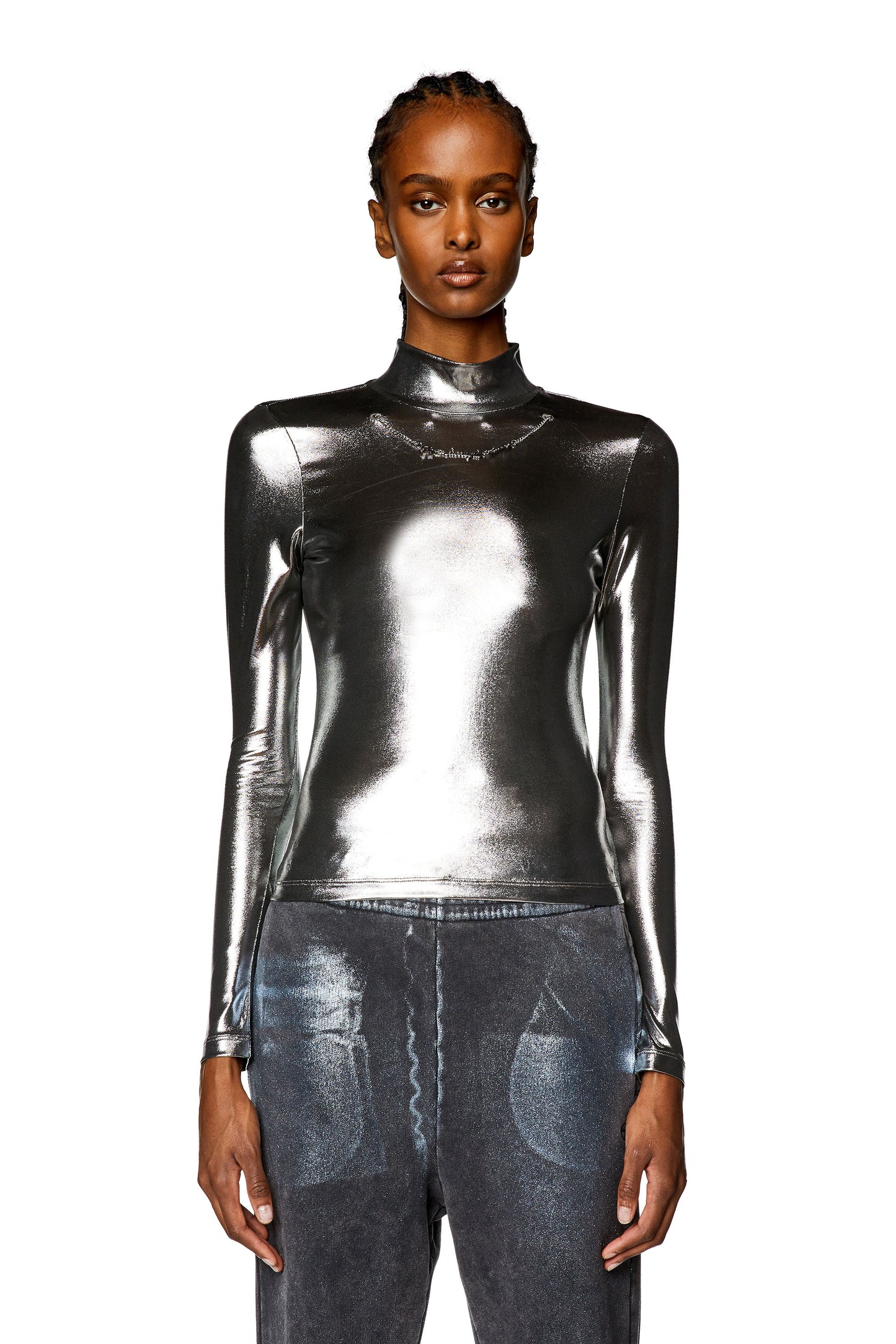 Metallic top with chain detail (3)