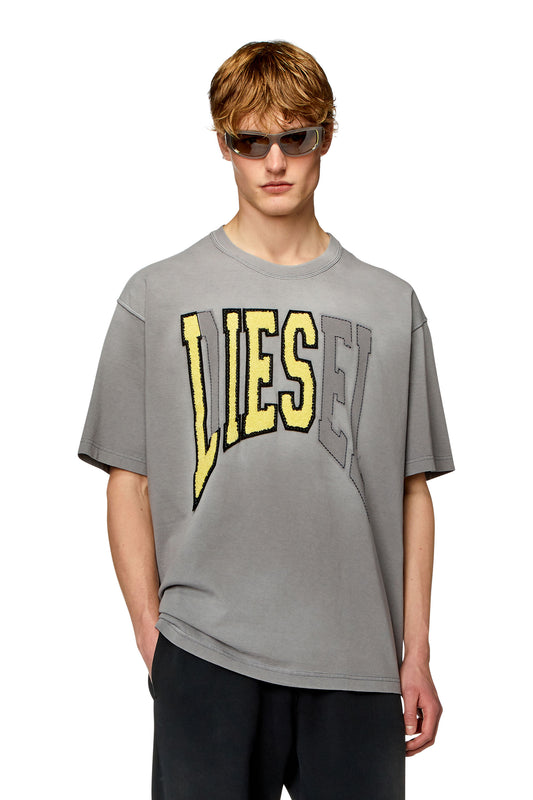 Oversized T-shirt with Diesel Lies logo & 8058992151318 & 8058992151332 & 8058992151301