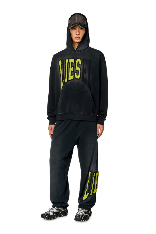 College track pants with LIES patches (2)