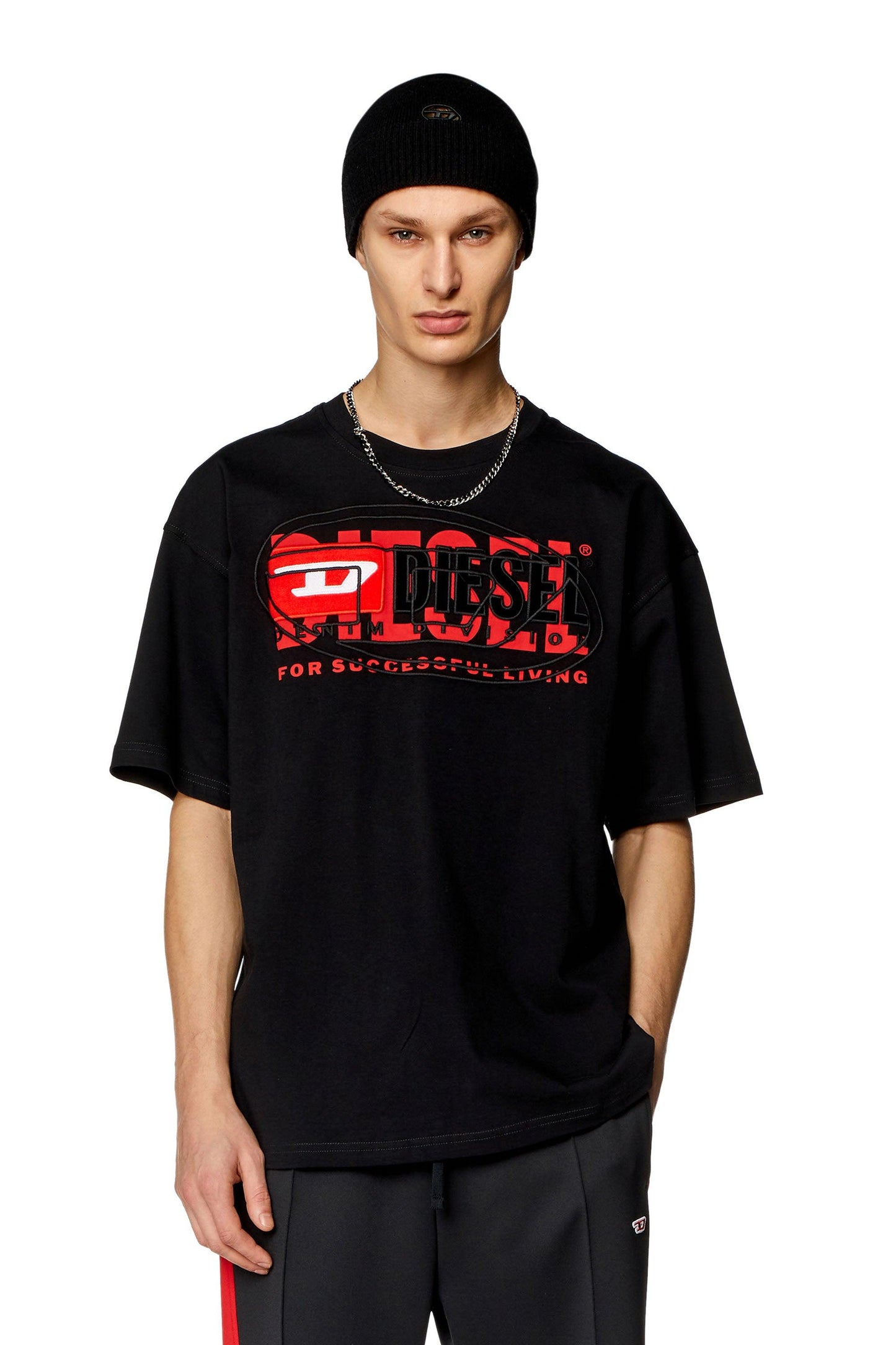 T-shirt with layered logos & 8058992161522 & 8058992161553 & 8058992161577 & 8058992161539