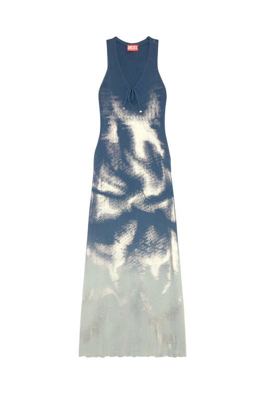 Long knit dress with metallic effects (2)