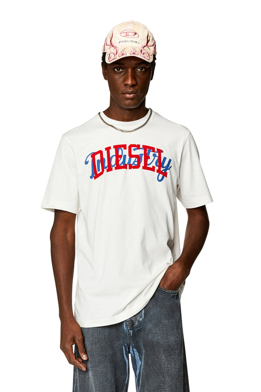 T-shirt with contrasting Diesel prints & 8058992135646 & 8058992135653