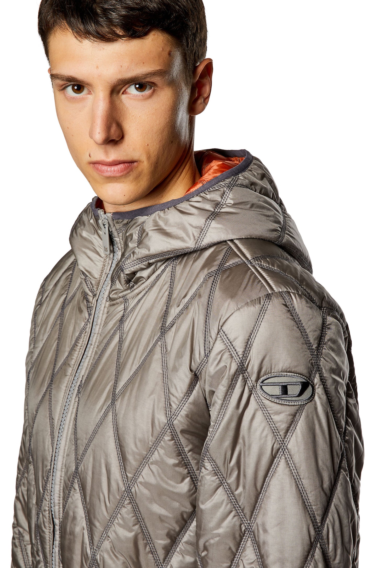 Hooded jacket in quilted nylon (2)