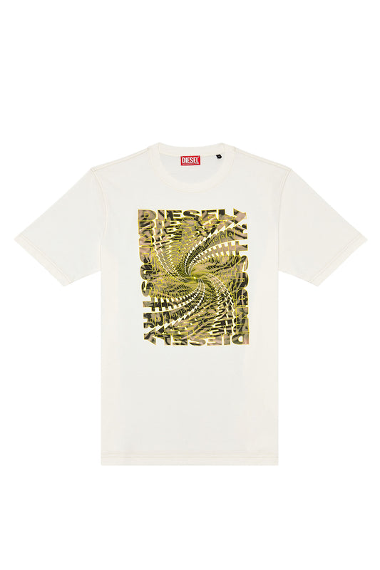 T-shirt with zebra-camo optical logo print (3)