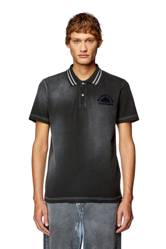 Polo shirt with layered Diesel prints & 8058992160266 & 8058992160273 & 8058992160242