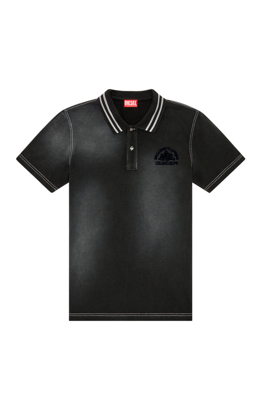 Polo shirt with layered Diesel prints (2)