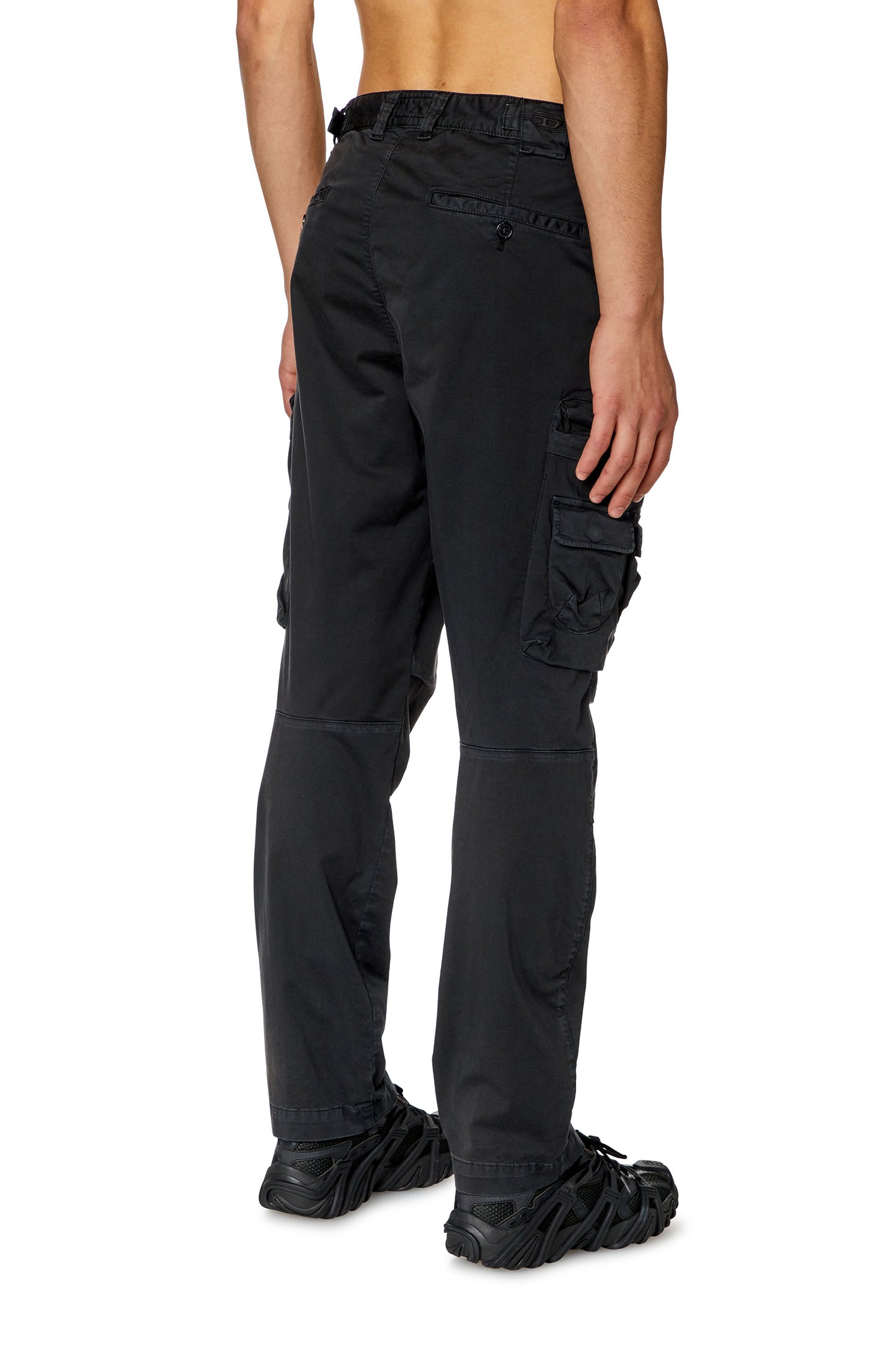 Faded cargo pants in stretch cotton (1)