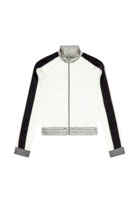 Mixed-material track jacket with side stripes (2)