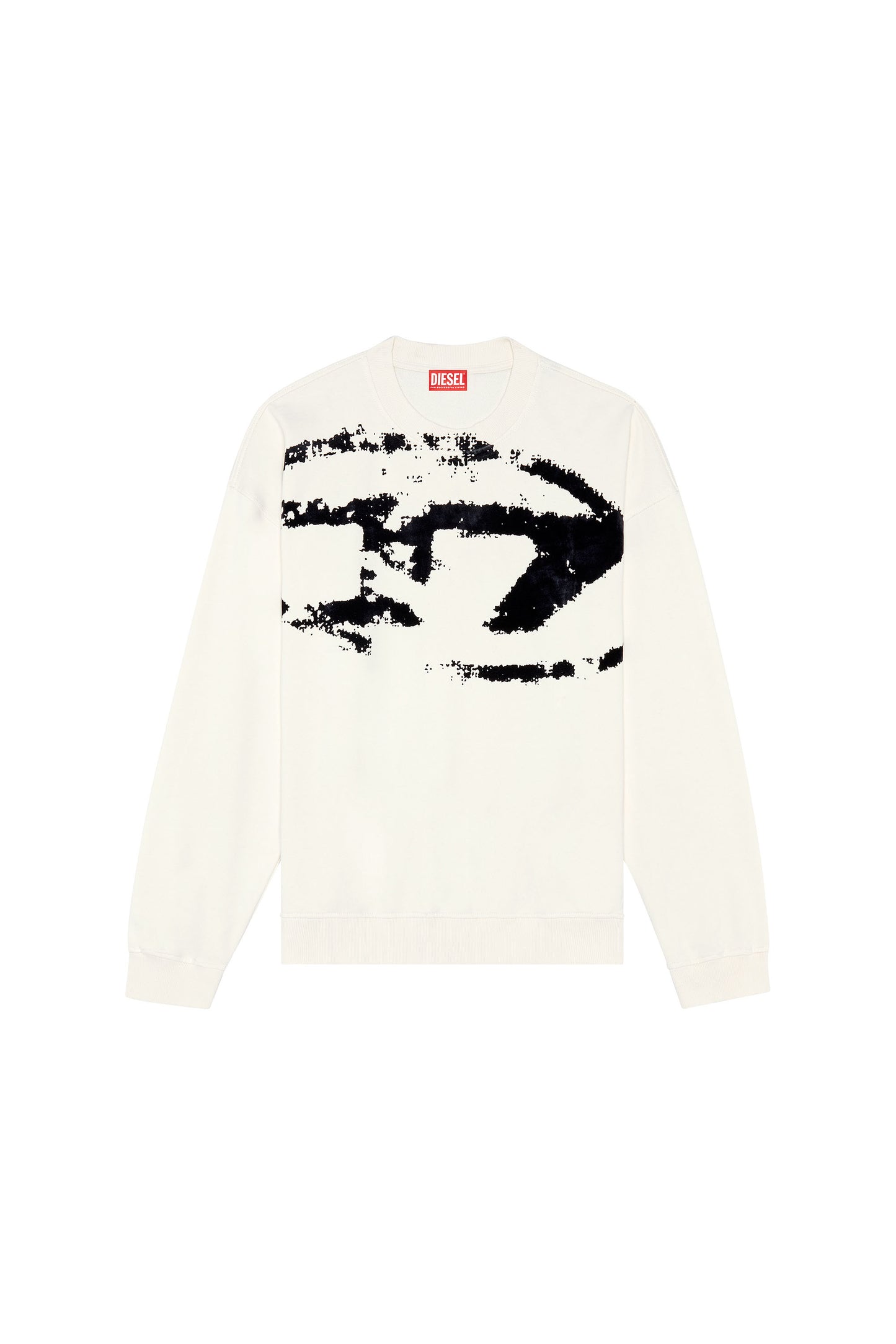 Sweatshirt with distressed flocked logo (3)