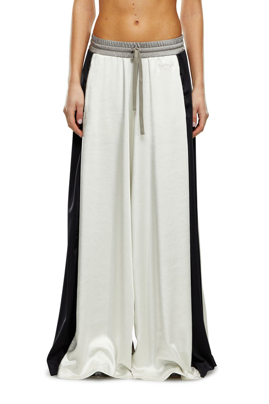 Palazzo pants in satin and double knit & 8058992342013 & 8058992342037 & 8058992342020