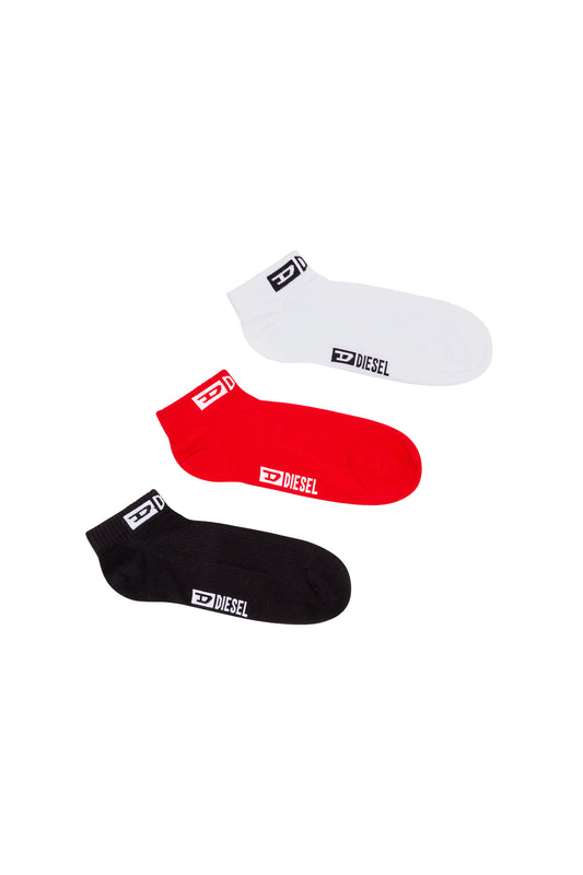 Three-pack ribbed low-cut socks with logo & 8058992455232 & 8058992455225 & 8058992455218