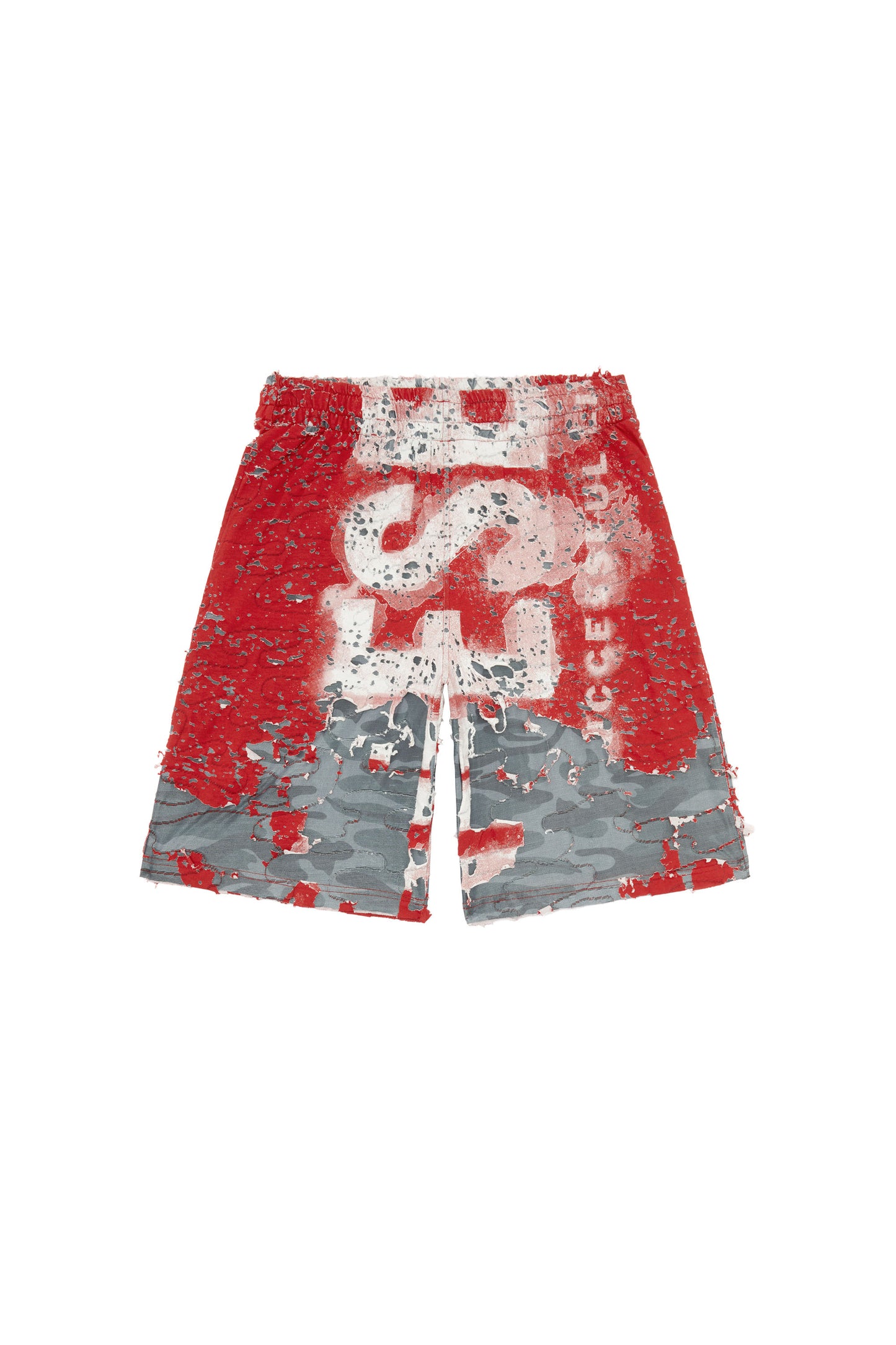 Logo shorts in destroyed jersey (5)