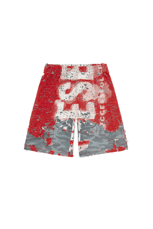 Logo shorts in destroyed jersey (5)