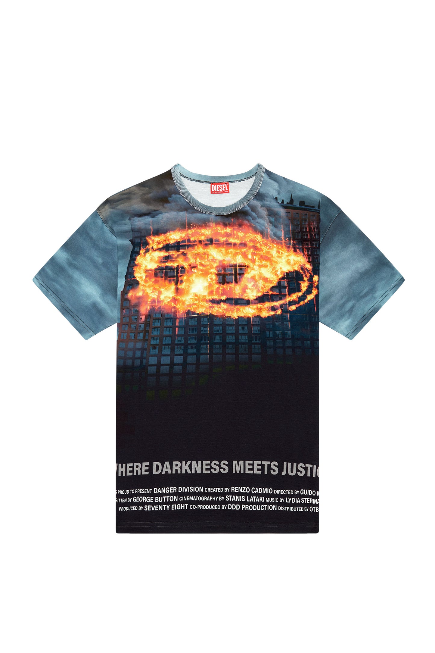 T-shirt with burning Oval D poster (4)