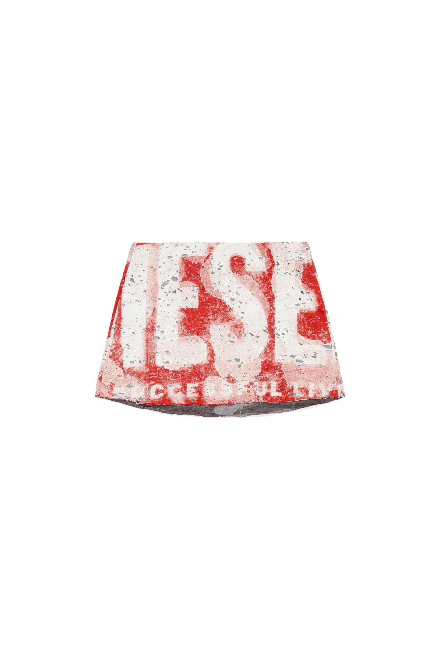 Short camo skirt with destroyed logo layer (2)